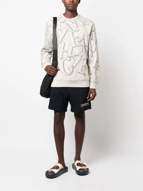 ARMANI EXCHANGE LOGO PRINT COTTON SWEATSHIRT